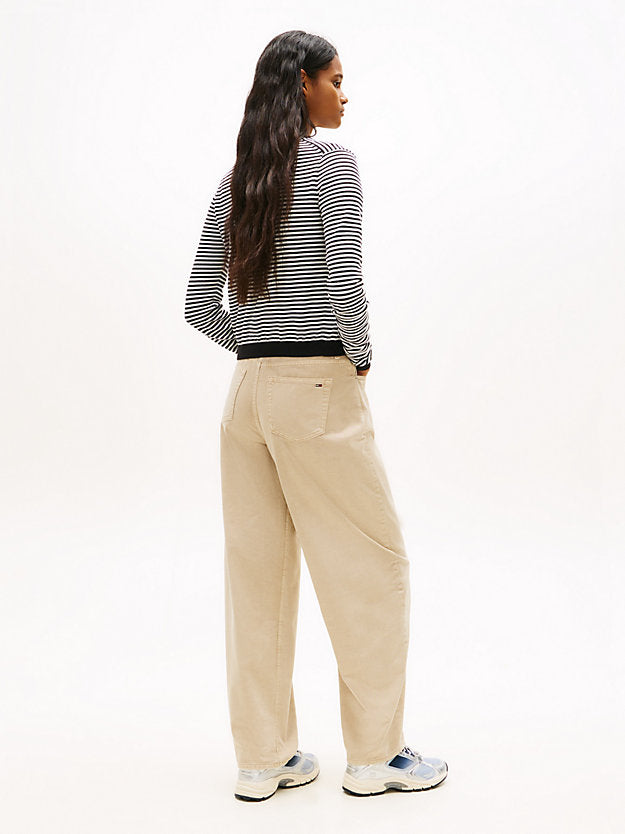 Ribbed Slim Crew Neck Cardigan