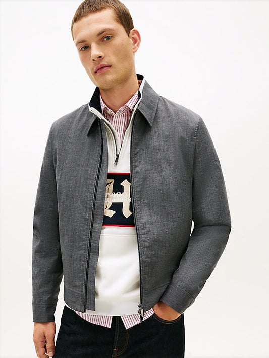 Smart Casual Wool Blend Zip-Thru Jacket
