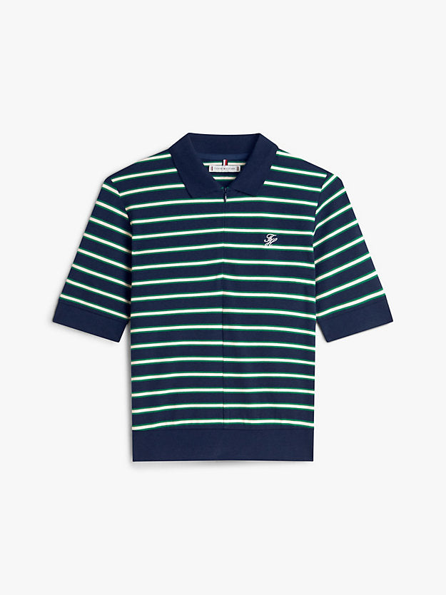Regular Fit Pique Zip Polo Shirt