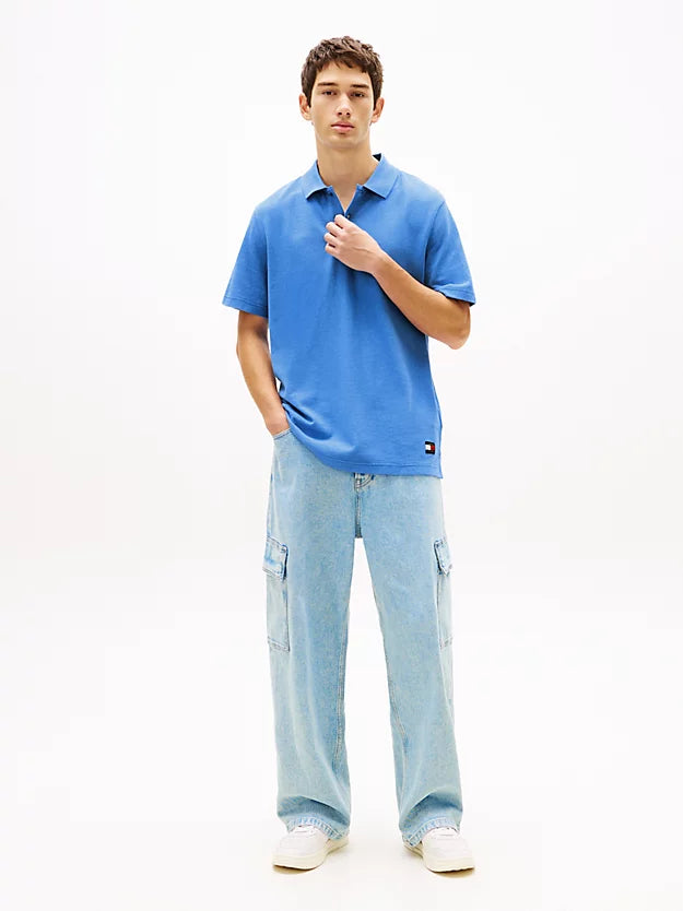Badge Regular Fit Waffle Knit Polo Shirt