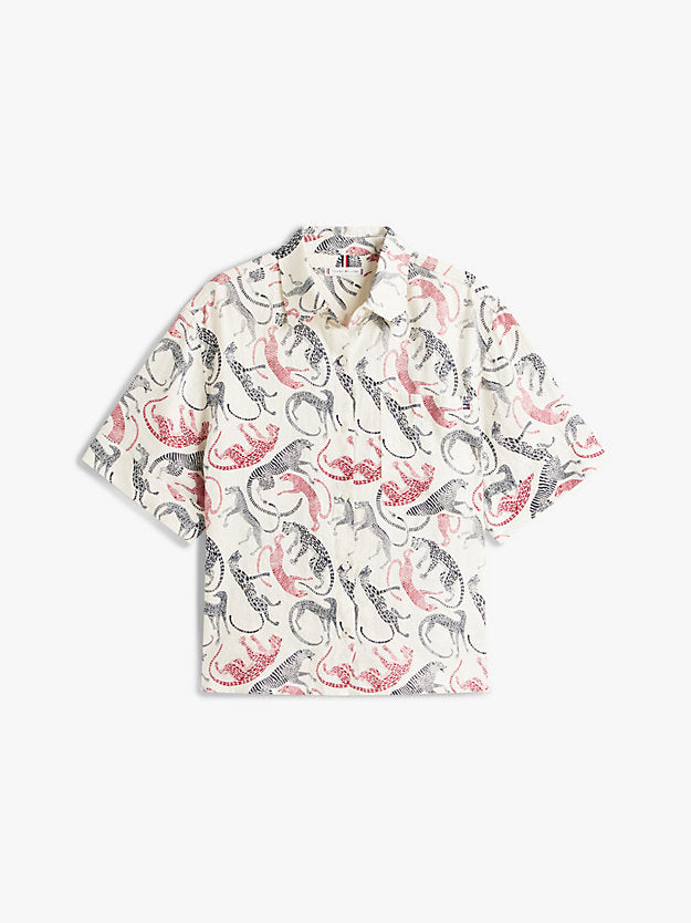 Relaxed Fit Pure Linen Short Sleeve Shirt