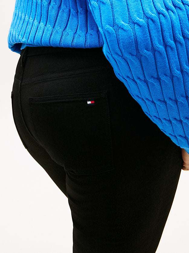 Curve Mid Rise Bootcut Black Jeans