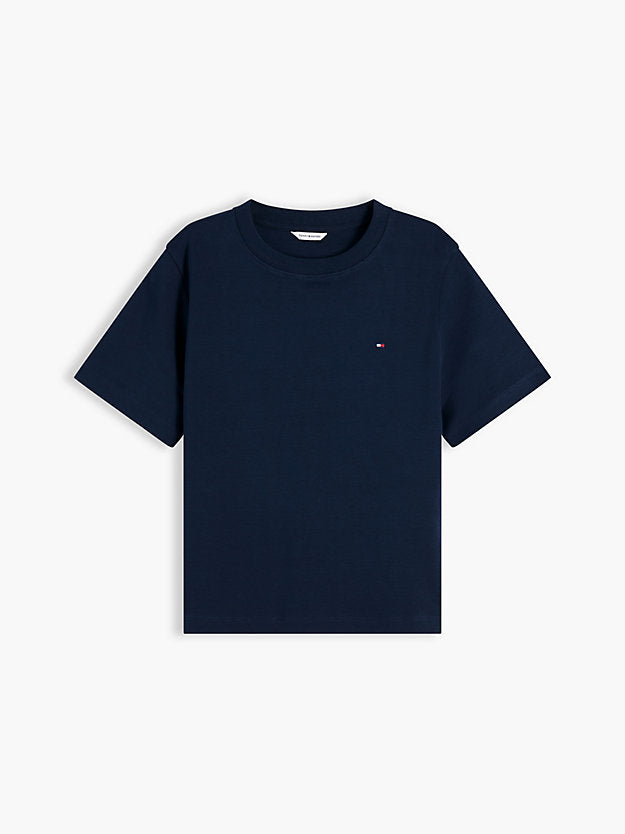 Boxy Interlock Knit T-Shirt