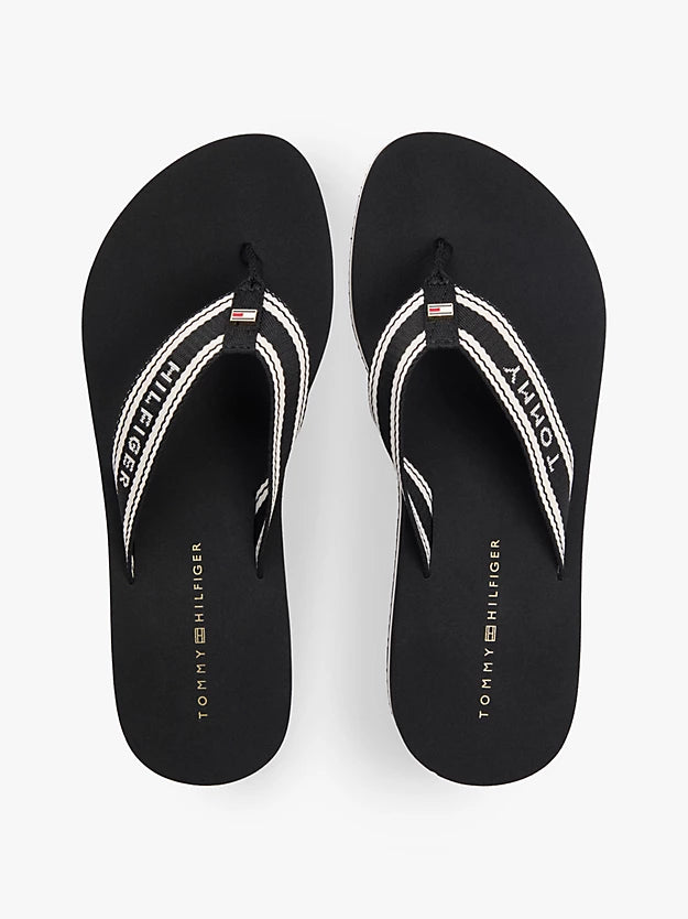 Webbing Strap Signature Wedge Flip-Flops