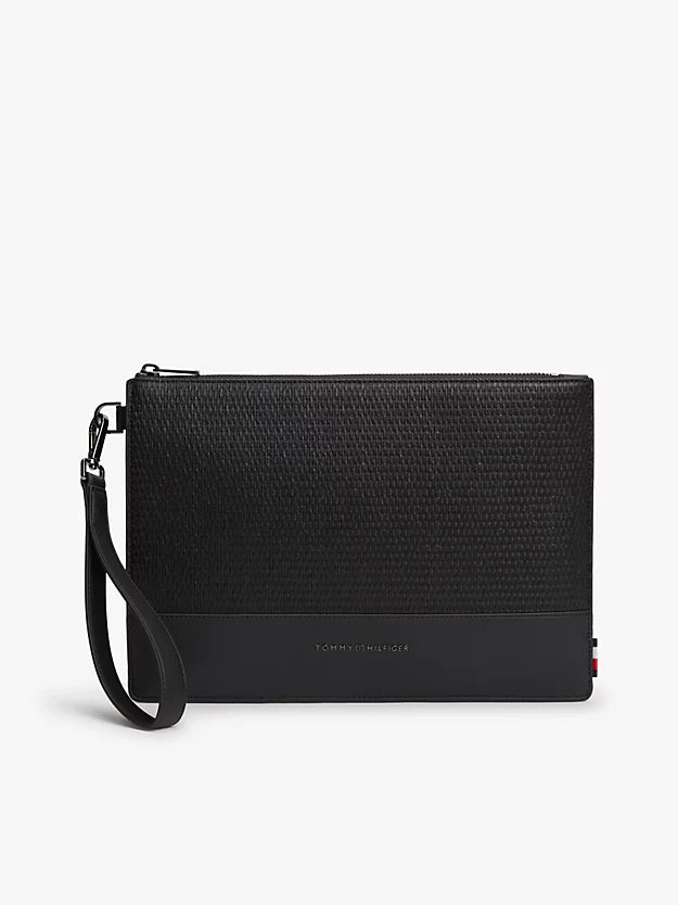 Metal Logo Woven Pouch
