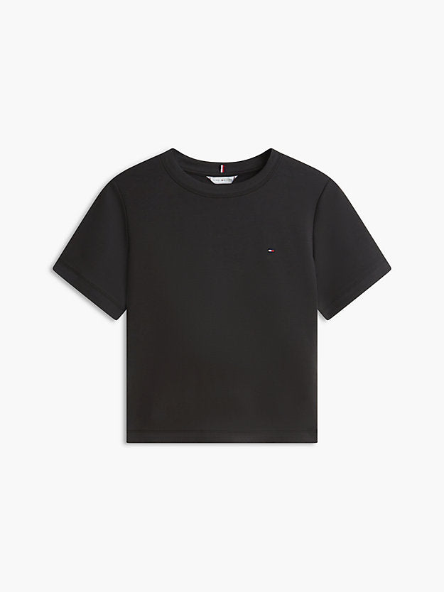 Boxy Interlock Knit T-Shirt