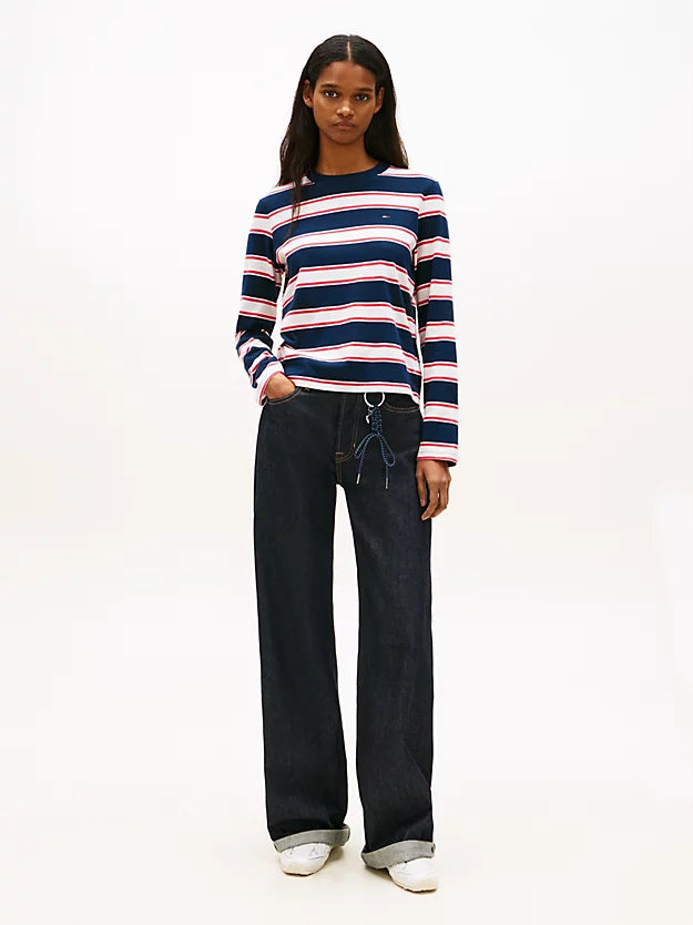 Flag Embroidery Jersey Long Sleeve T-Shirt