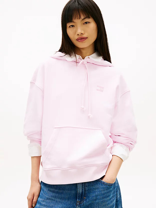 Badge Brushed Terry Boxy Hoody