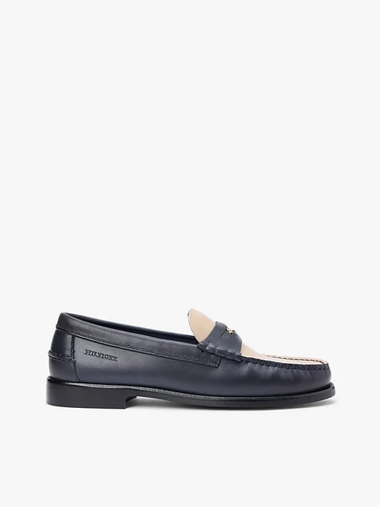 Leather Debossed Logo Loafers