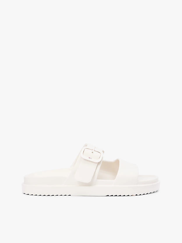 Double Strap Enamel Flag Lightweight Sandals