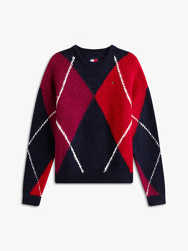 Argyle Oversized Jumper WiAlpaca