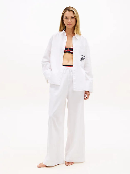 Wide Leg Cover-Up Trousers WiLinen