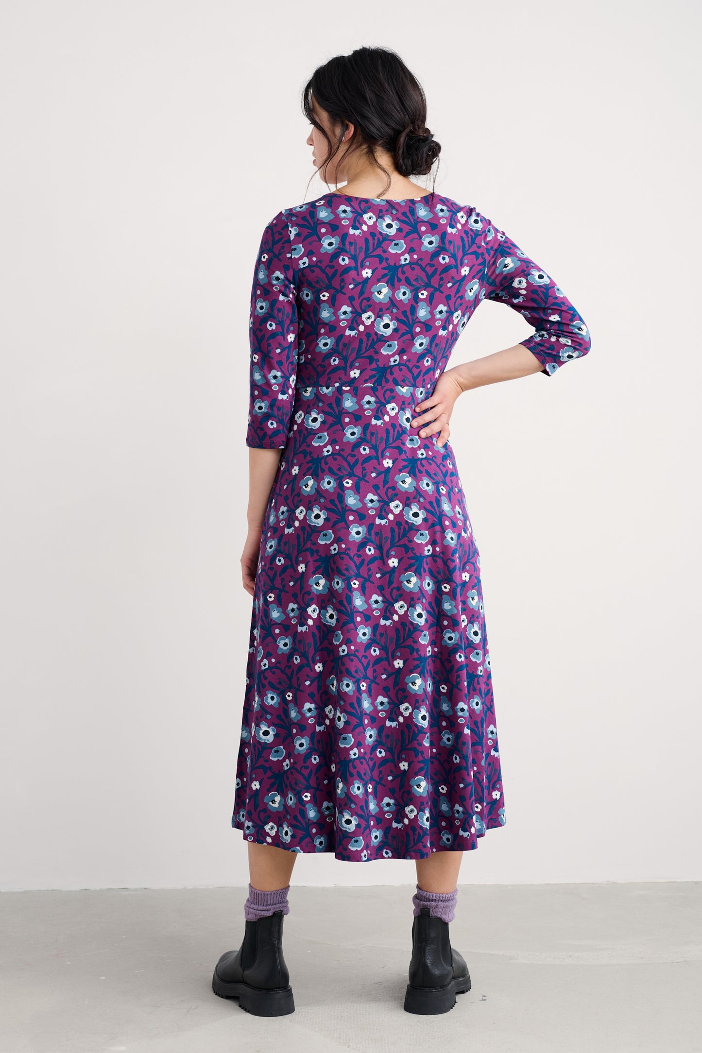 Veronica Midi Dress in GOTS-Certified Organic Cotton Jersey