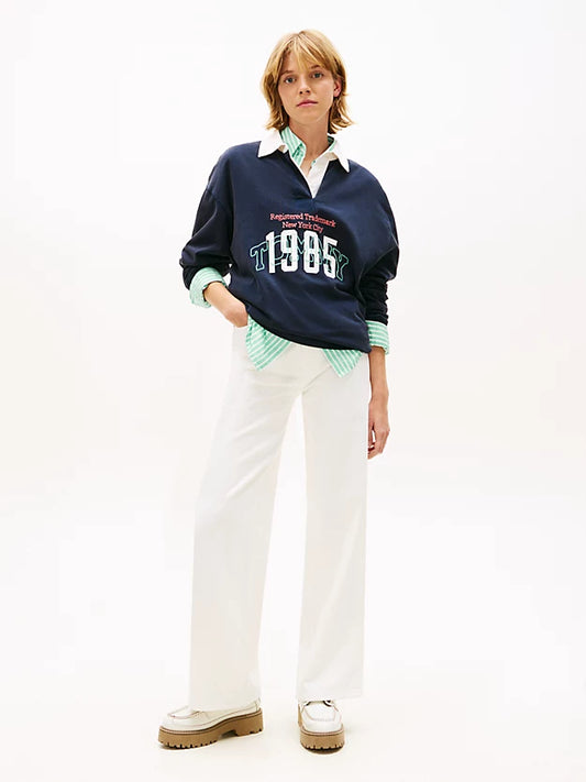 Claire High Rise Wide Leg White Jeans