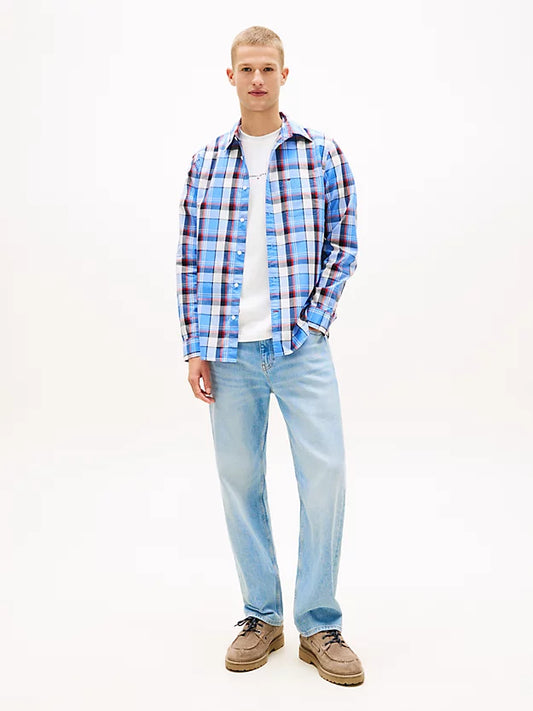 Regular Fit Check Poplin Shirt
