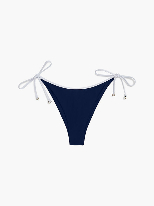 Essential Contrast Side Tie Bikini Bottoms