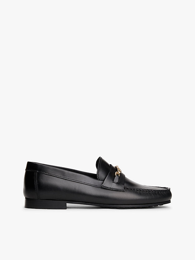 Leather Monogram Horsebit Chain Loafers