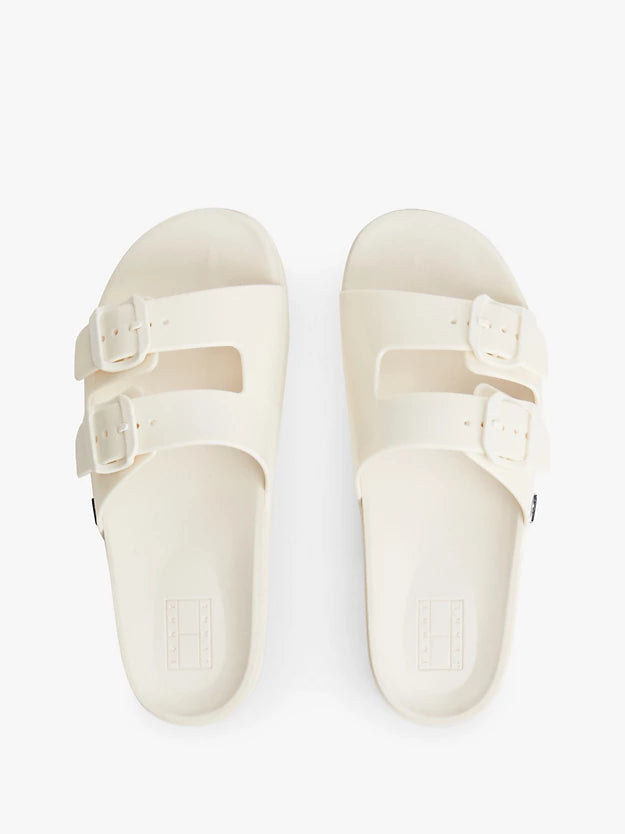 Double Buckle Strap Jelly Slides