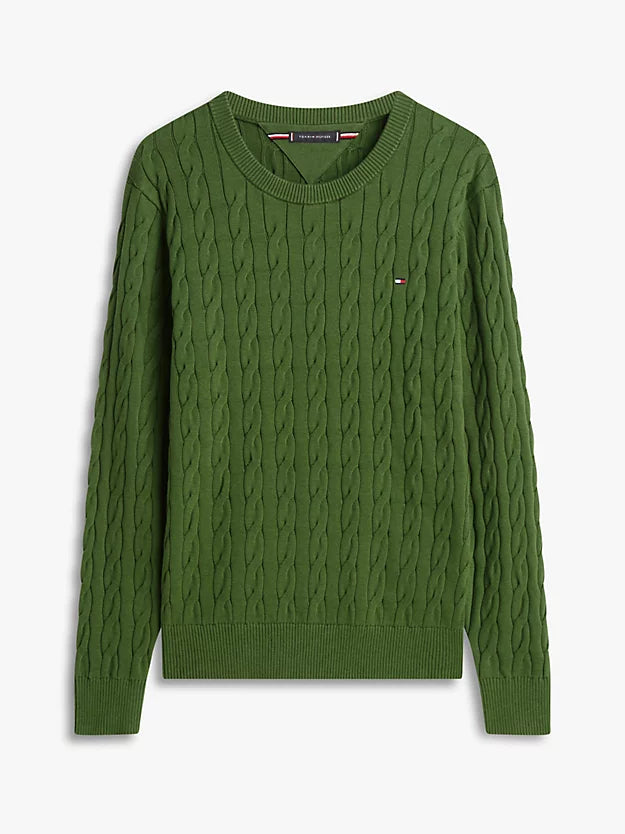 Flag Embroidery Cable Knit Jumper