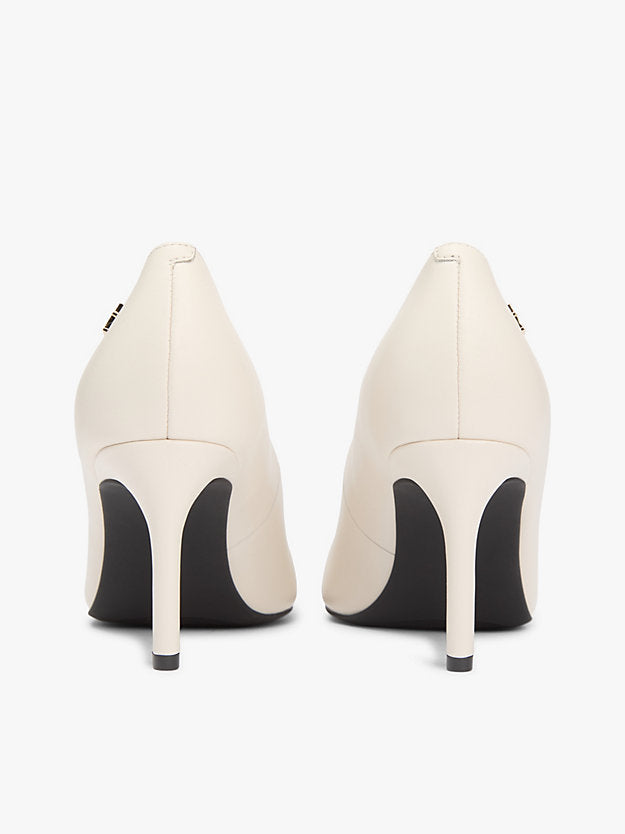 Monogram Plaque Leather High Heels