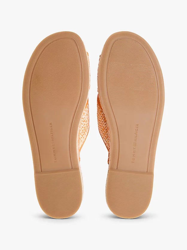 Raffia Monogram Espadrille Mules