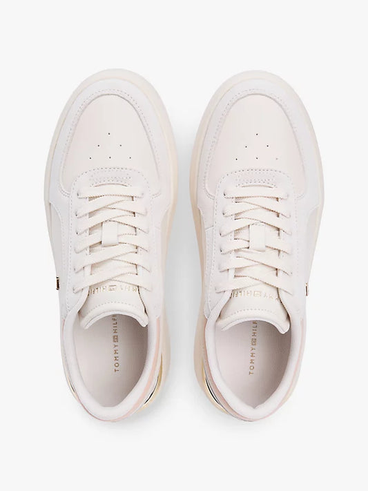 Satin Cuff Platform Trainers