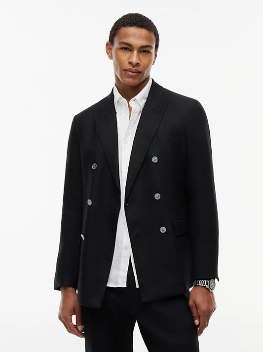 New York Label Regular Fit Pure Linen Blazer