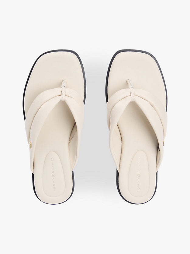 Leather Toe Post Flat Sandals