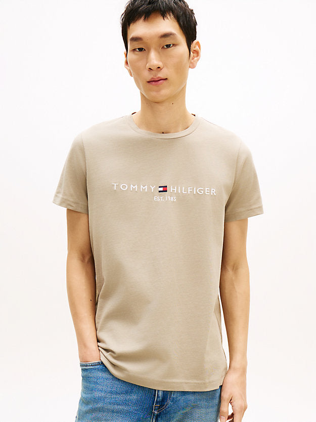 Logo Embroidery Slim Jersey T-Shirt