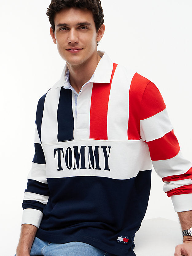 Relaxed Fit Colour-Blocked Rugby Shirt