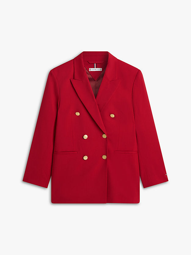 Timeless Wool Blend Relaxed Double Breasted Blazer