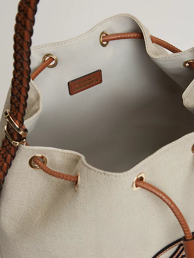 Pure Linen Canvas Bucket Bag