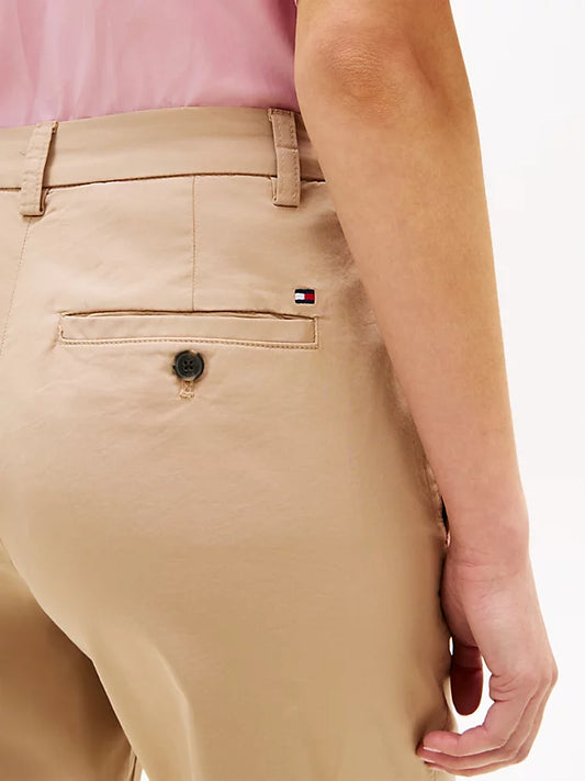 Washed Slim Straight Leg Chinos