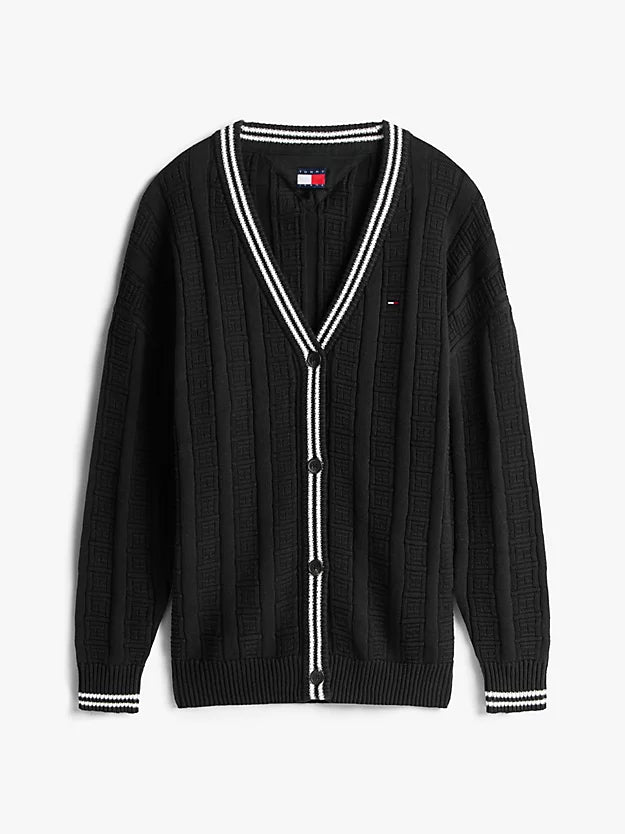 Flag Cable Knit Relaxed Cardigan