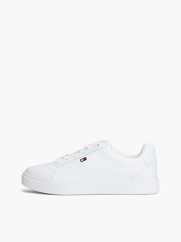 Enamel Flag Leather Court Trainers