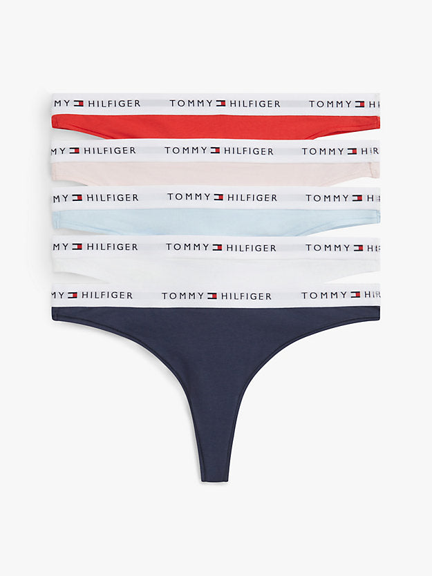 5-Pack Essential Repeat Logo Waistband Thongs