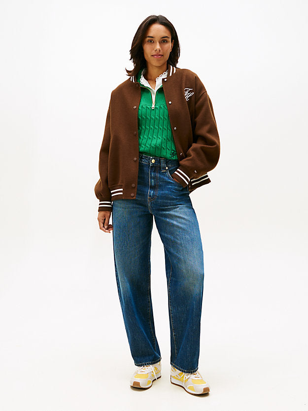 Mid Rise Tapered Barrel Leg Jeans