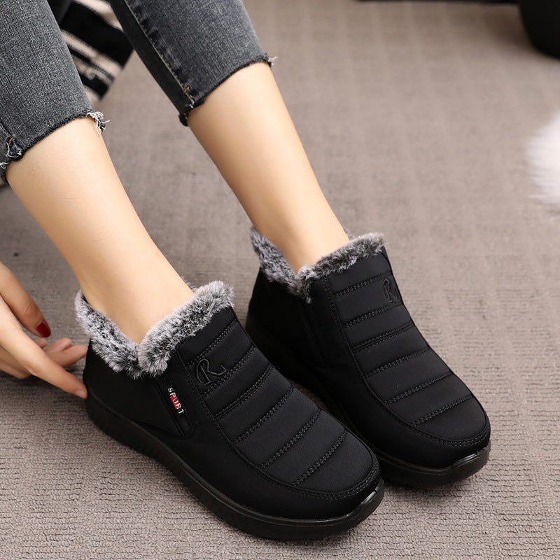 Bottes imperméables en coton doux pour femmes