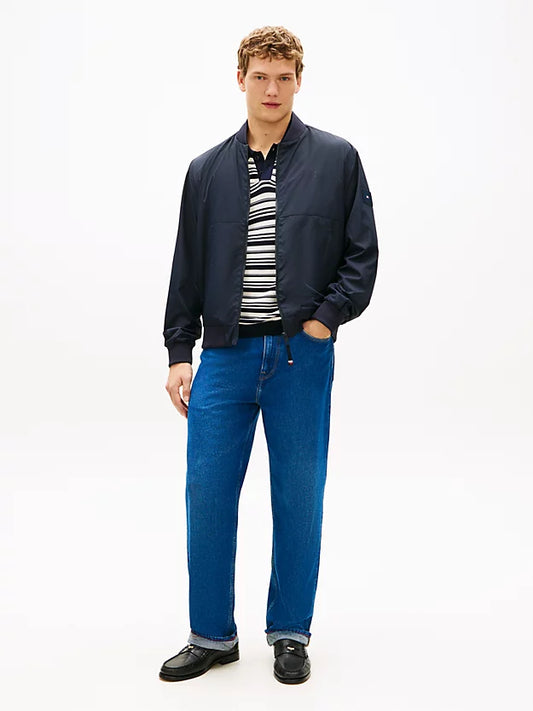 Water Resistant Tonal Logo Bomber Jacket