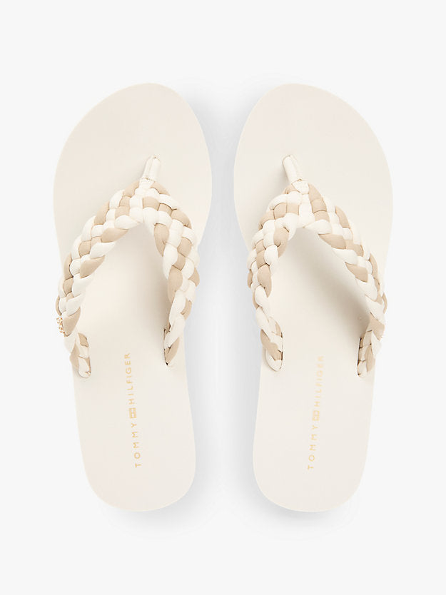 Braided Strap Wedge Flip-Flops