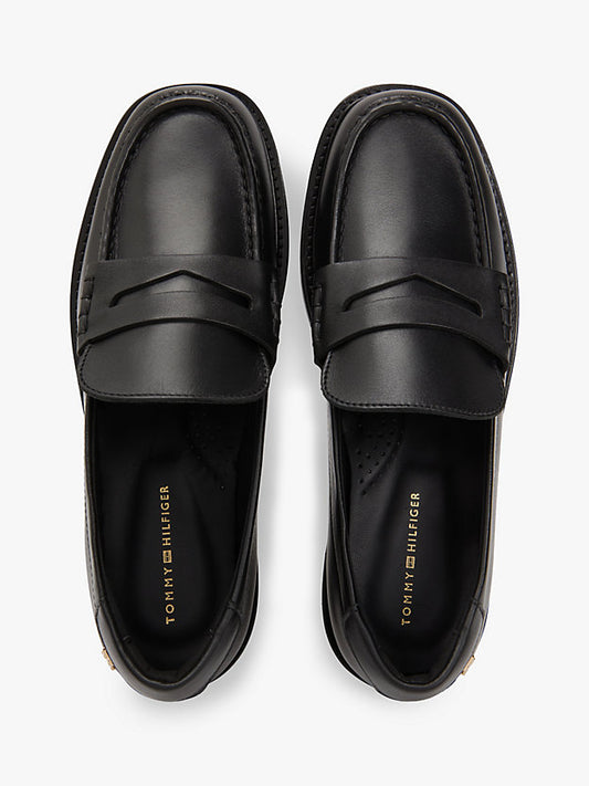 Leather Chunky Penny Loafers