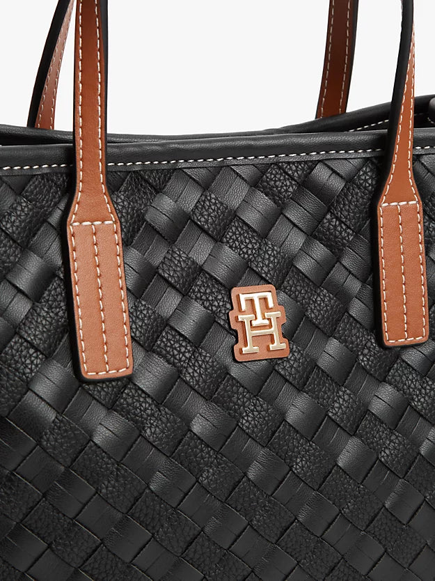 City Woven Crossbody Tote Bag