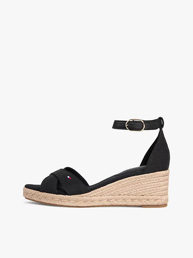 Hemp Crossover Strap Wedge Espadrilles