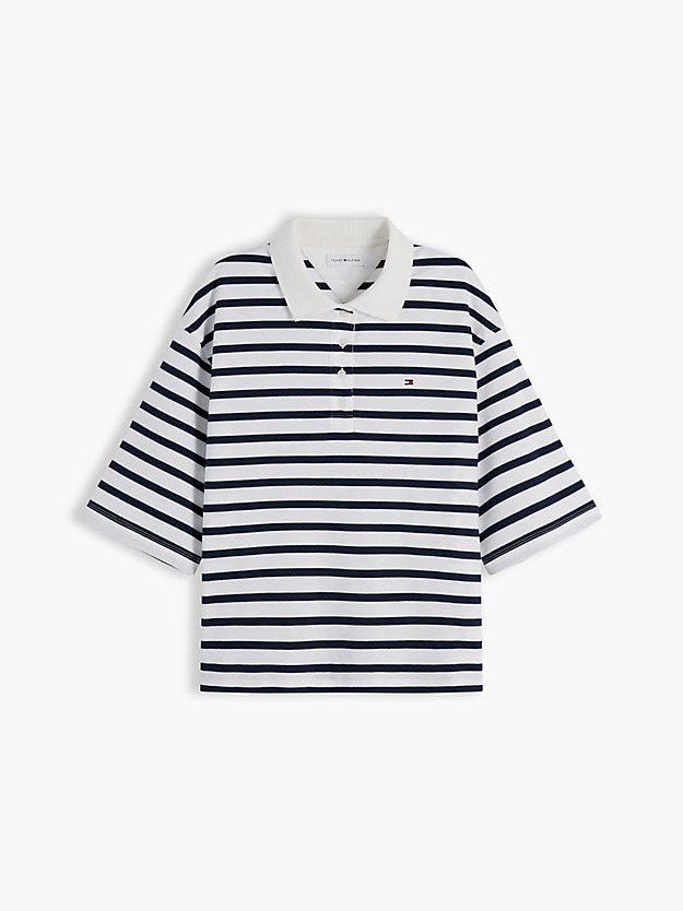Relaxed Fit Interlock Knit Polo Shirt