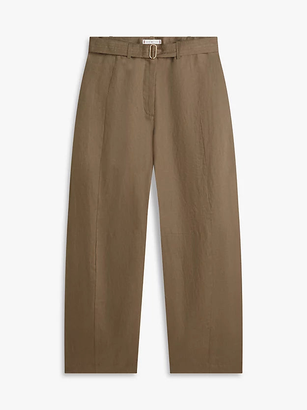 Utility Barrel Leg Pure Linen Trousers