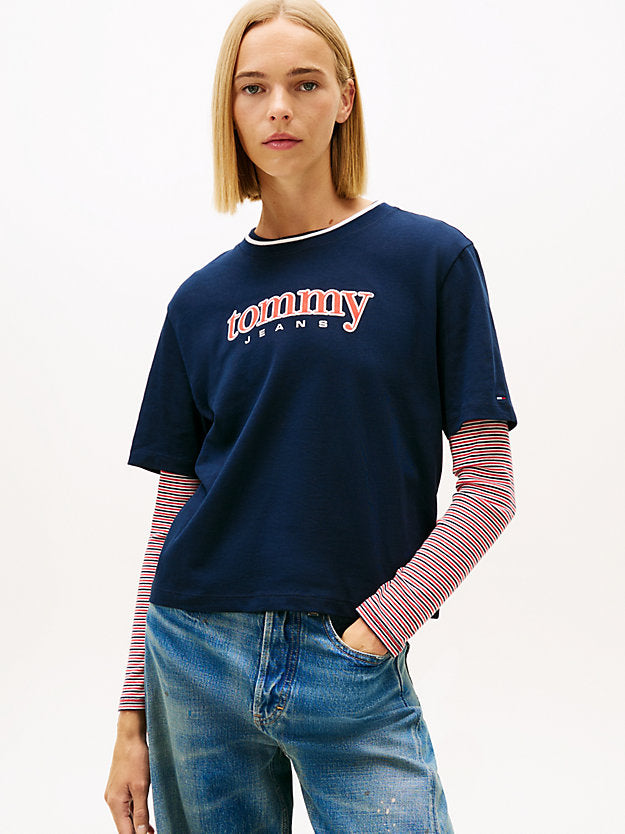Logo Appliqué Relaxed Boxy T-Shirt