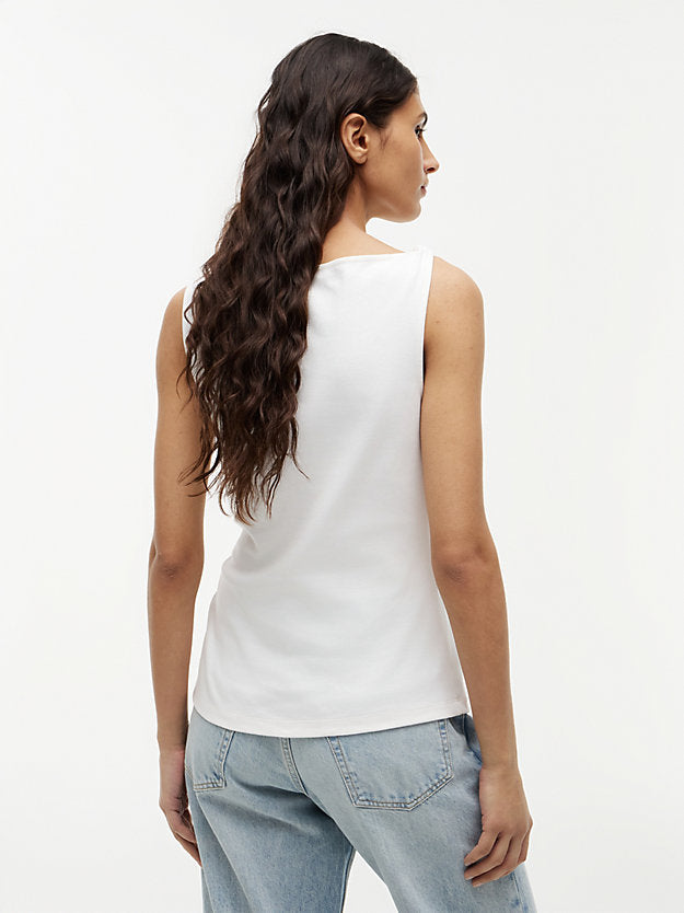 Twist Boat Neck Sleeveless Top