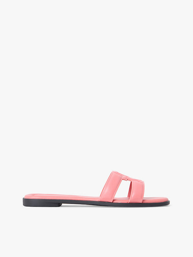 Leather Monogram Strap Mules