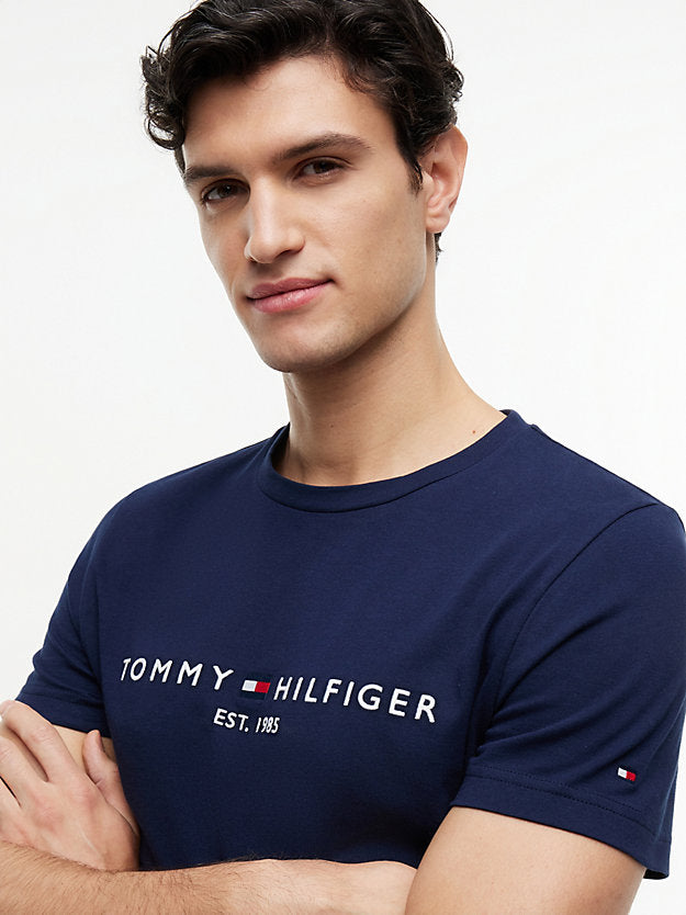 Logo Embroidery Slim Jersey T-Shirt