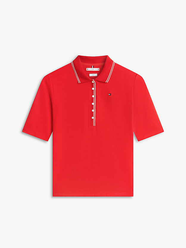 Slim Fit Tipped Half Sleeve Polo Shirt